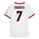 AC Milan Alvaro Morata #7 Vieraspaita Naisten 2024-25 Lyhythihainen