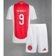 Ajax Brian Brobbey #9 Kotipaita Lapsille 2024-25 Lyhythihainen (+ Lyhyet housut)