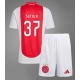 Ajax Josip Sutalo #37 Kotipaita Lapsille 2024-25 Lyhythihainen (+ Lyhyet housut)