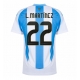 Argentiina Lautaro Martinez #22 Kotipaita Copa America 2024 Lyhythihainen