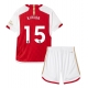 Arsenal Jakub Kiwior #15 Kotipaita Lapsille 2023-24 Lyhythihainen (+ Lyhyet housut)