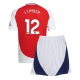 Arsenal Jurrien Timber #12 Kotipaita Lapsille 2024-25 Lyhythihainen (+ Lyhyet housut)