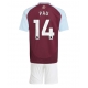 Aston Villa Pau Torres #14 Kotipaita Lapsille 2024-25 Lyhythihainen (+ Lyhyet housut)