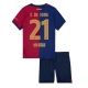 Barcelona Frenkie de Jong #21 Kotipaita Lapsille 2024-25 Lyhythihainen (+ Lyhyet housut)