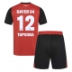 Bayer Leverkusen Edmond Tapsoba #12 Kotipaita Lapsille 2024-25 Lyhythihainen (+ Lyhyet housut)