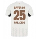 Bayer Leverkusen Exequiel Palacios #25 Vieraspaita 2024-25 Lyhythihainen