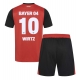 Bayer Leverkusen Florian Wirtz #10 Kotipaita Lapsille 2024-25 Lyhythihainen (+ Lyhyet housut)