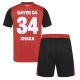 Bayer Leverkusen Granit Xhaka #34 Kotipaita Lapsille 2024-25 Lyhythihainen (+ Lyhyet housut)