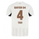 Bayer Leverkusen Jonathan Tah #4 Vieraspaita 2024-25 Lyhythihainen