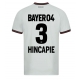 Bayer Leverkusen Piero Hincapie #3 Vieraspaita 2023-24 Lyhythihainen