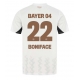 Bayer Leverkusen Victor Boniface #22 Vieraspaita 2024-25 Lyhythihainen