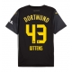 Borussia Dortmund Jamie Bynoe-Gittens #43 Vieraspaita 2024-25 Lyhythihainen