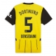 Borussia Dortmund Ramy Bensebaini #5 Kotipaita 2024-25 Lyhythihainen