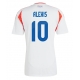 Chile Alexis Sanchez #10 Vieraspaita Copa America 2024 Lyhythihainen