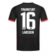 Eintracht Frankfurt Hugo Larsson #16 Vieraspaita 2024-25 Lyhythihainen