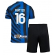 Inter Milan Davide Frattesi #16 Kotipaita Lapsille 2024-25 Lyhythihainen (+ Lyhyet housut)