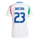 Italia Alessandro Bastoni #23 Vieraspaita Naisten EM-Kisat 2024 Lyhythihainen