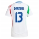 Italia Matteo Darmian #13 Vieraspaita Naisten EM-Kisat 2024 Lyhythihainen