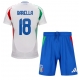 Italia Nicolo Barella #18 Vieraspaita Lapsille EM-Kisat 2024 Lyhythihainen (+ Lyhyet housut)