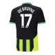 Manchester City Kevin De Bruyne #17 Vieraspaita 2024-25 Lyhythihainen