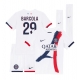 Paris Saint-Germain Bradley Barcola #29 Vieraspaita Lapsille 2024-25 Lyhythihainen (+ Lyhyet housut)