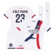 Paris Saint-Germain Randal Kolo Muani #23 Vieraspaita Lapsille 2024-25 Lyhythihainen (+ Lyhyet housut)