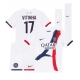 Paris Saint-Germain Vitinha #17 Vieraspaita Lapsille 2024-25 Lyhythihainen (+ Lyhyet housut)