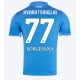 SSC Napoli Khvicha Kvaratskhelia #77 Kotipaita 2024-25 Lyhythihainen